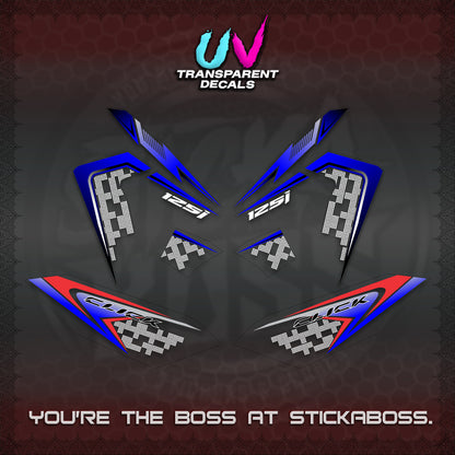 CLICK 125 V4 VIETNAM UV TRANSPARENT DECALS (2026 TERBARU MOTIF DESIGN) STICKER KITS BY STICKABOSS