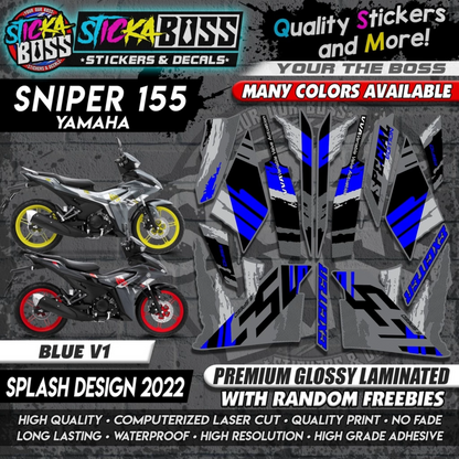 Sniper 155 NEW STOCK DECALS (SPLASH DESIGN 2022) MALAYSIAN CONCEPT【WITH FREEBIES】