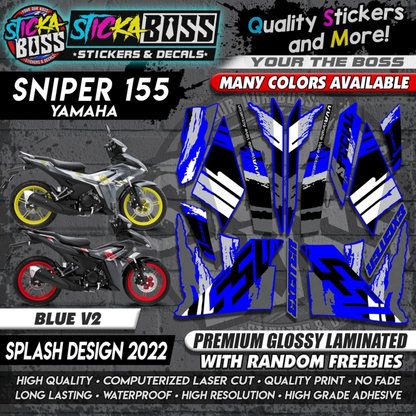 Sniper 155 NEW STOCK DECALS (SPLASH DESIGN 2022) MALAYSIAN CONCEPT【WITH FREEBIES】