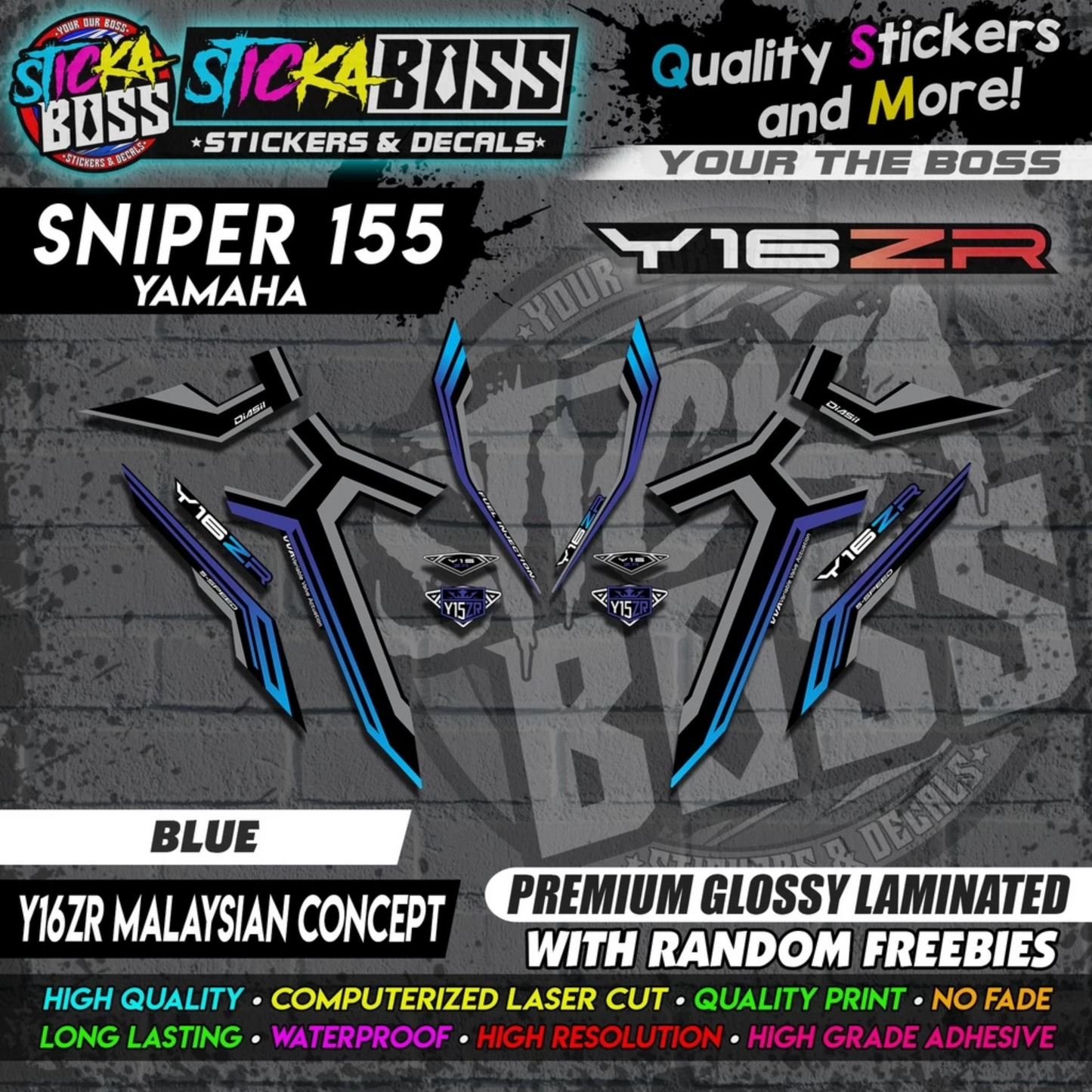 SNIPER 155 STOCK DECALS 【 Y16ZR MALAYSIAN CONCEPT 】