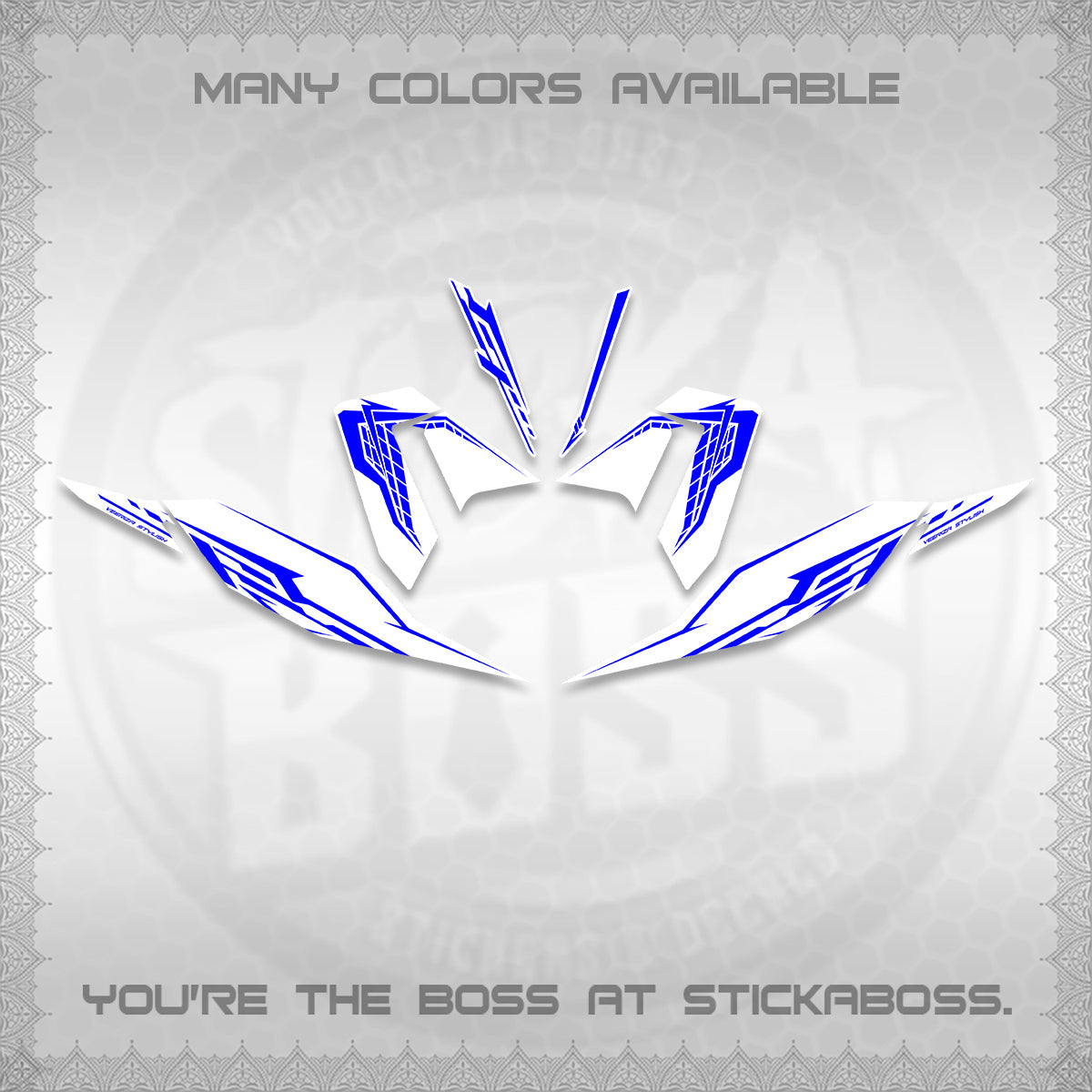 CLICK 125 V4 FOR WHITE DECALS (2026 VEERIZA STYLISH DESIGN) STICKER DECALS By STICKABOSS