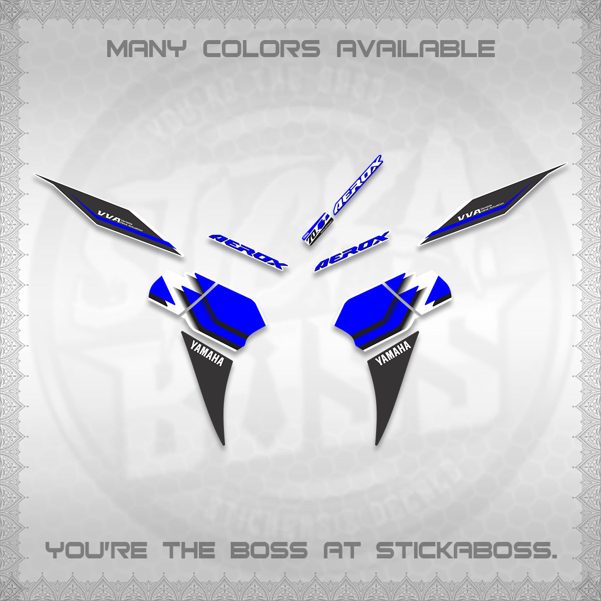 AEROX V2 DECALS (70th ANNIVERSARY DESIGN) STICKER DECALS By STICKABOSS (Copy) (Copy) (Copy) (Copy) (Copy)
