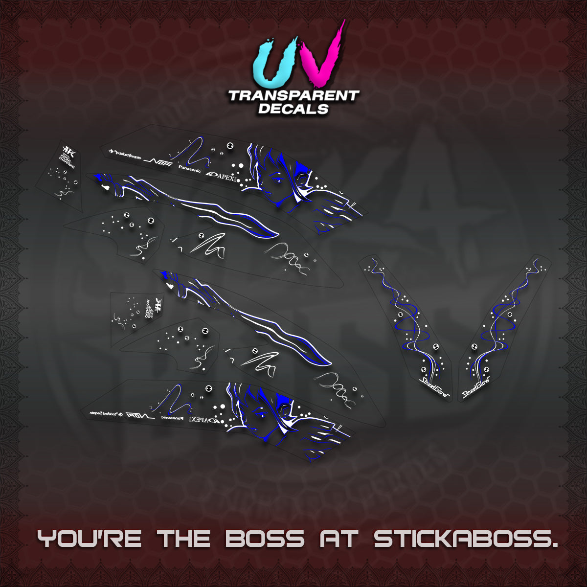 NMAX V2 UV TRANSPARENT DECALS (2026 2F2F DESIGN)STICKER DECALS By STICKABOSS