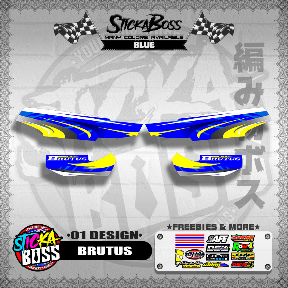 KAWASAKI BRUTUS STOCK DECALS ( 01 DESIGN )【WITH FREEBIES】