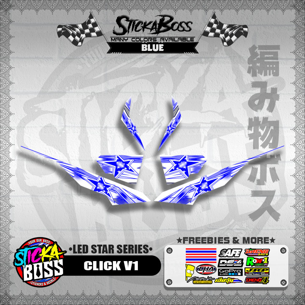 CLICK V1 DECALS ( LED STAR SERIES )【WITH FREEBIES】