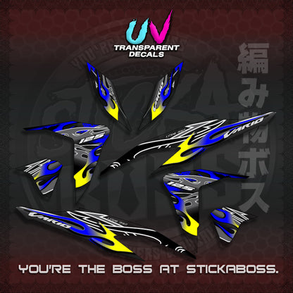 CLICK 125 V2 MALAY CONCEPT ( TRANSPARENT TRIBAL X FIRE CUSTOM ) STICKER DECALS By STICKABOSS