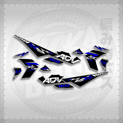 STICKER DECALS for ADV 160 (A160ALxOMIN) By STICKABOSS (SOFIE LAMINATED WATERPROOF)