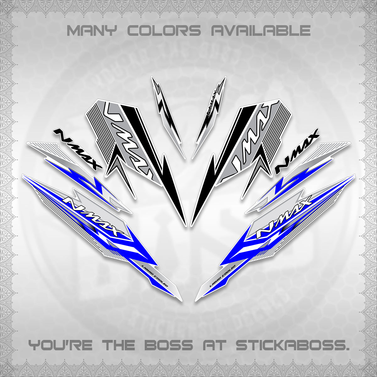 NMAX V2 FOR WHITE DECALS (2026 VARIO STYLE) STICKER DECALS By STICKABOSS