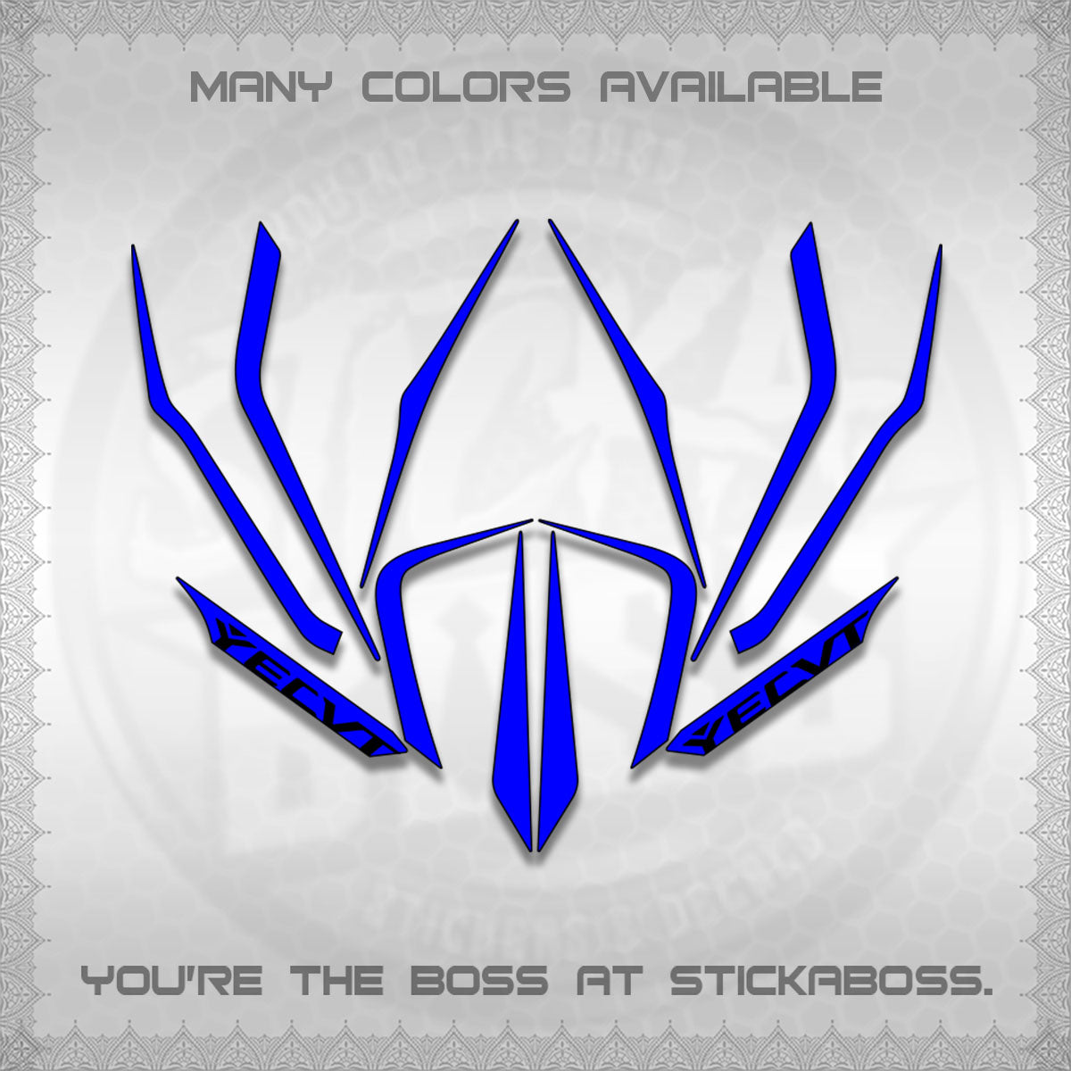 AEROX V3 STRIPING DECALS (TURBO YECVT)STICKER DECALS By STICKABOSS