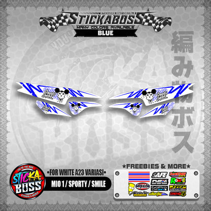 MIO 1 / SPORTY / SMILE INDO STICKER DECALS ( FOR WHITE A23 VARIASI) 【WITH FREEBIES】