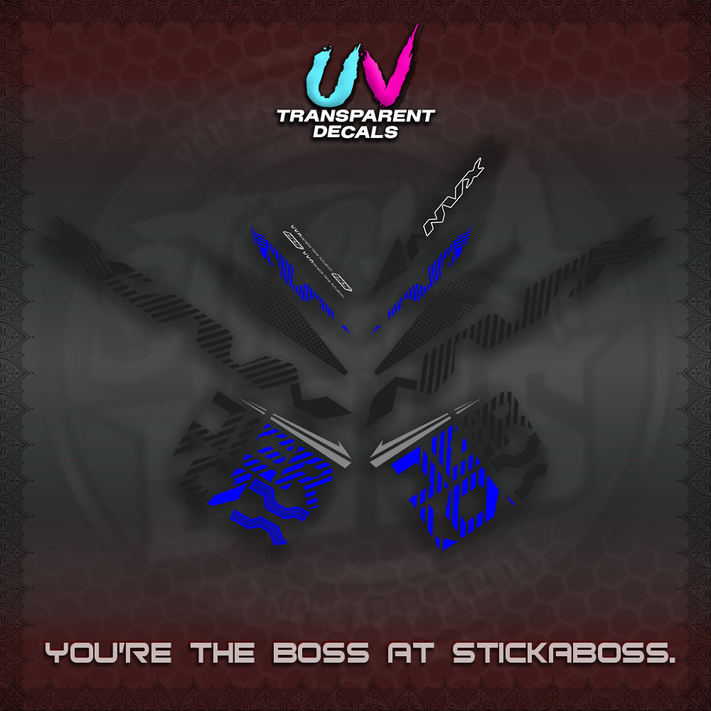 AEROX V2 NVX UV TRANSPARENT DECALS (2024 NEW 001 DESIGN) STICKER DECALS By STICKABOSS