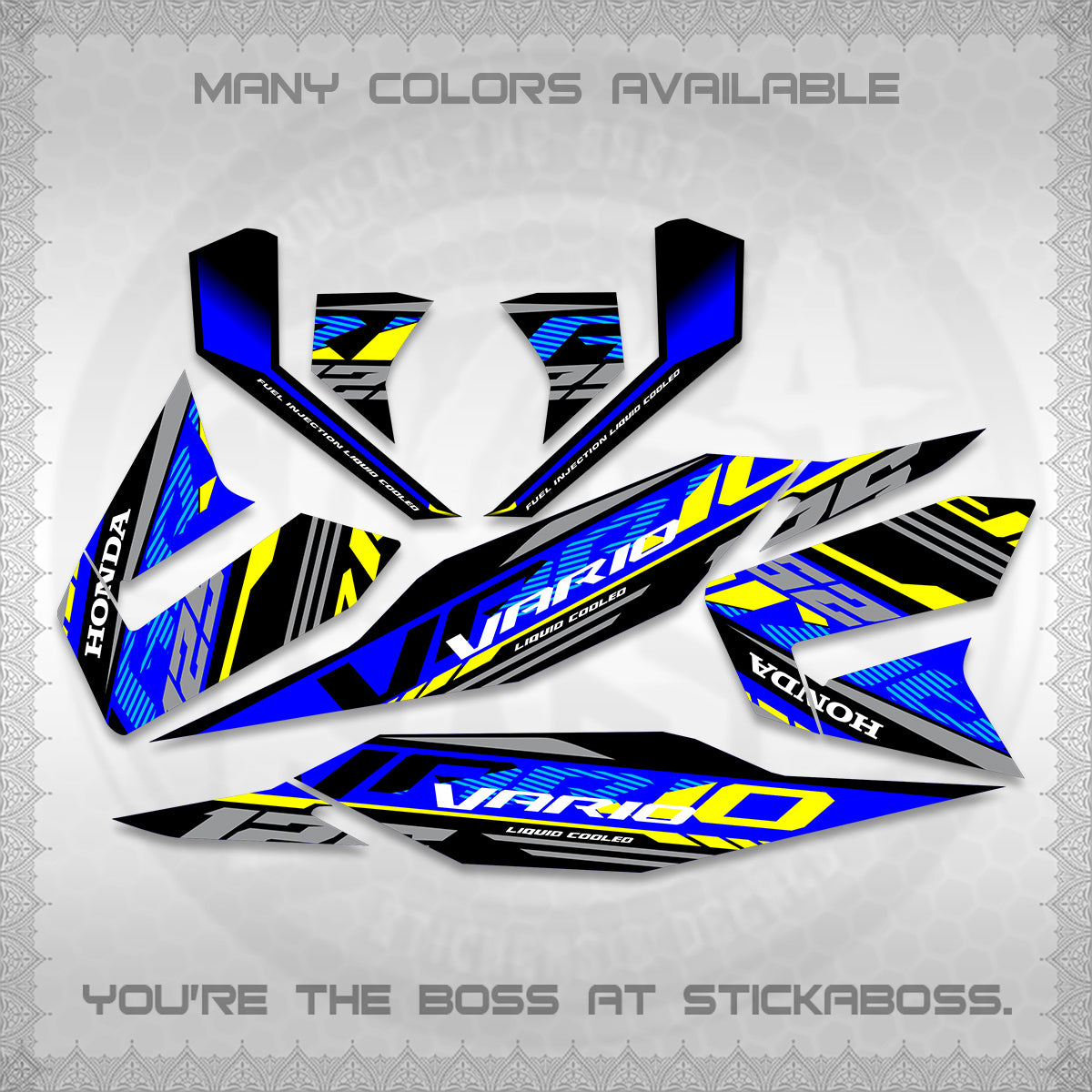 CLICK 125 V4 MALAY VARIO DECALS (2026 VV12 DESIGN) STICKER KITS BY STICKABOSS