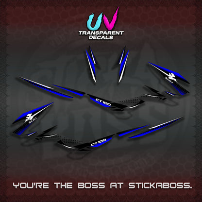 BAJAJ CT100 UV TRANSPARENT DECALS (PANTRA 2026 DESIGN)STICKER DECALS By STICKABOSS