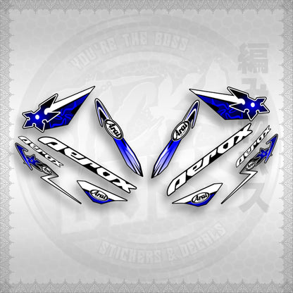 AEROX 155 V1 CUSTOM DESIGN ( ARAI NINJA BLADES ) STICKER DECALS By STICKABOSS