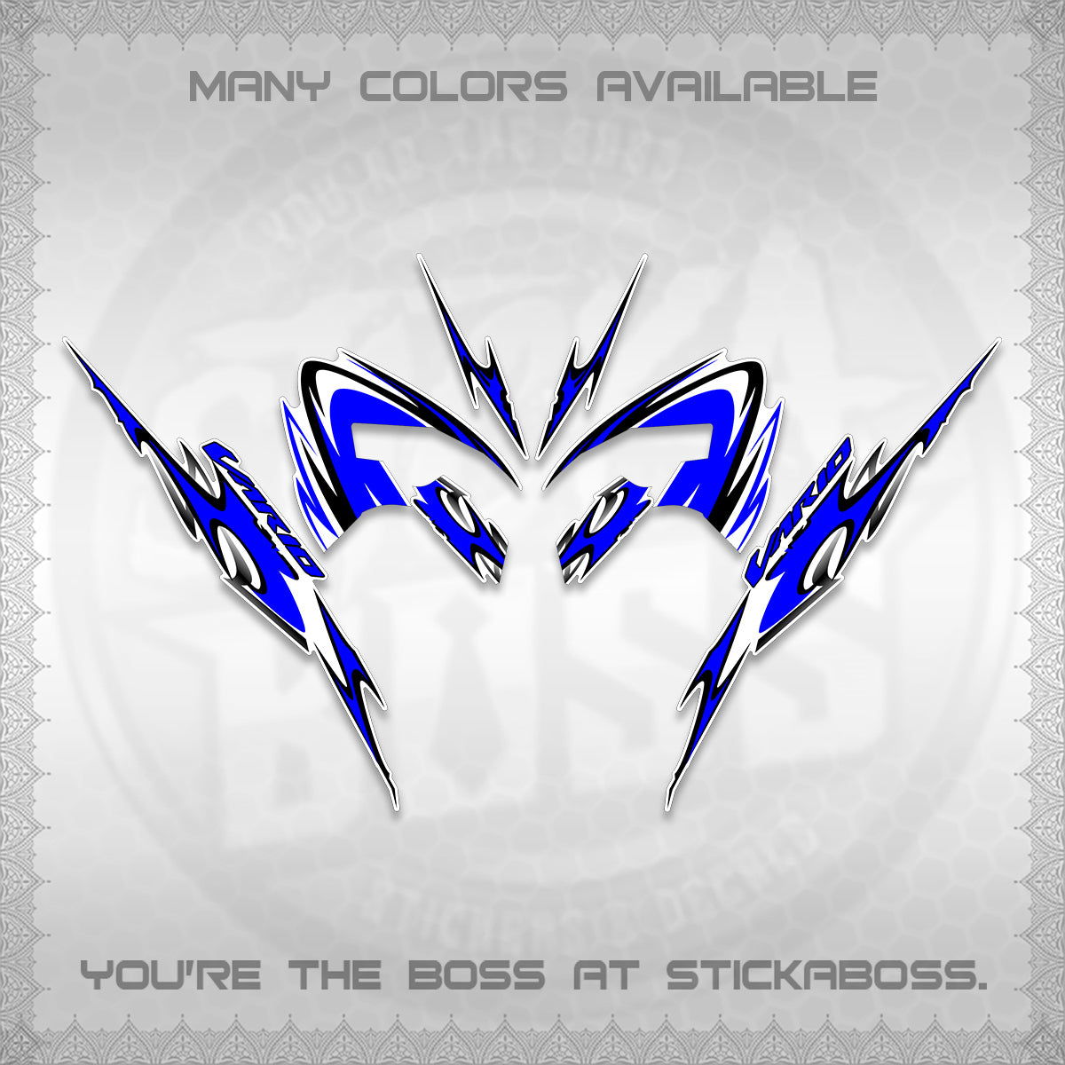 CLICK 125 V3 VARIO STRIPING FOR WHITE DECALS (2026 NEW LED DESIGN) STICKER KITS By STICKABOSS