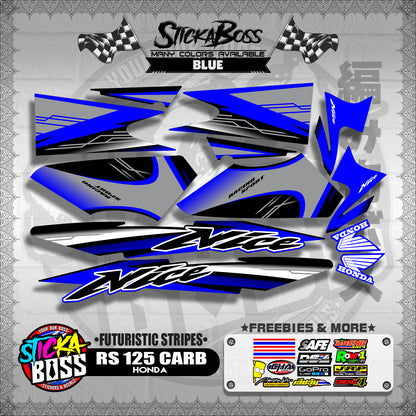 RS 125 THAI DECALS ( FUTURISTIC STRIPES )【WITH FREEBIES】
