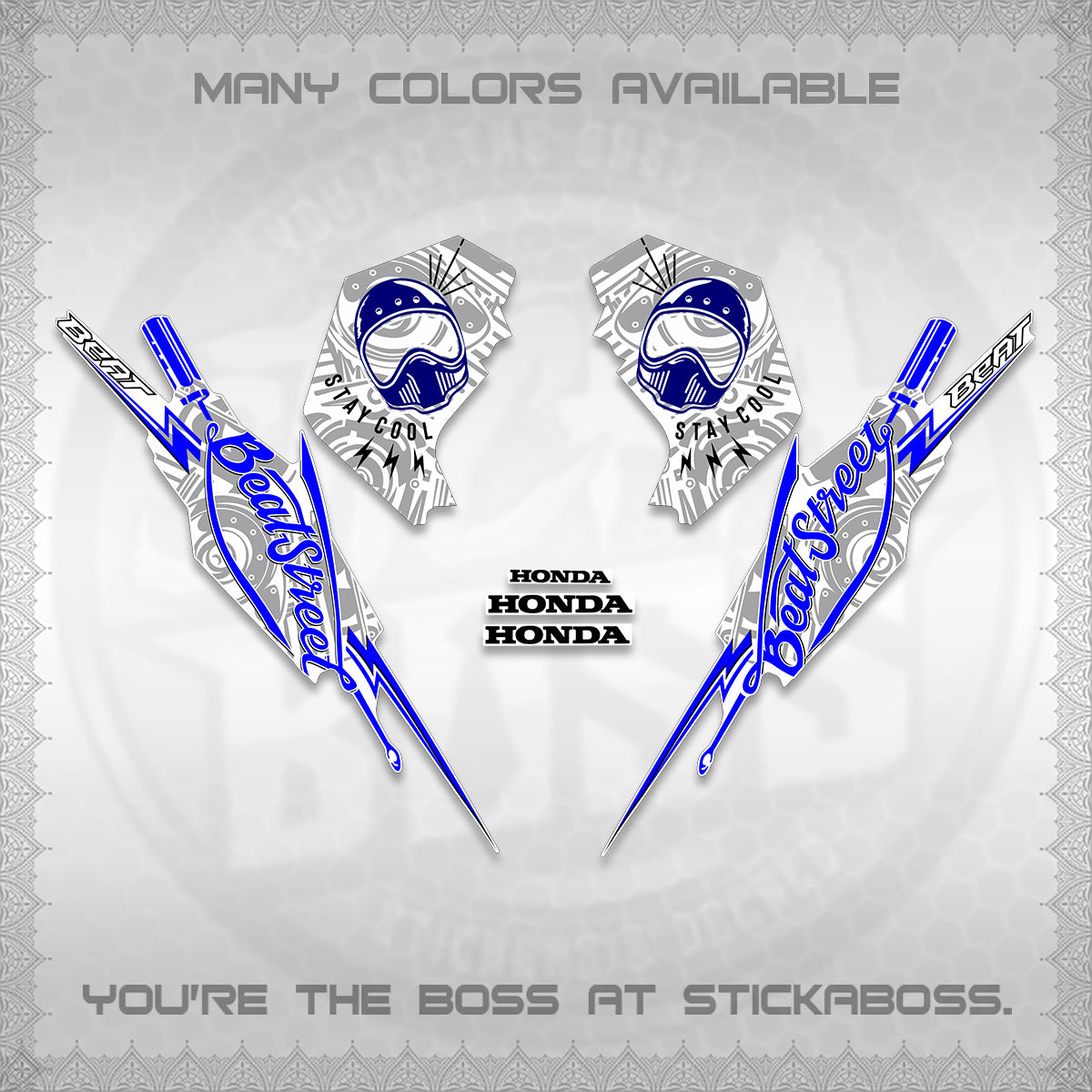 BEAT FI V2 FOR WHITE DECALS (2026 BEATSTREET DESIGN) STICKER KITS BY STICKABOSS