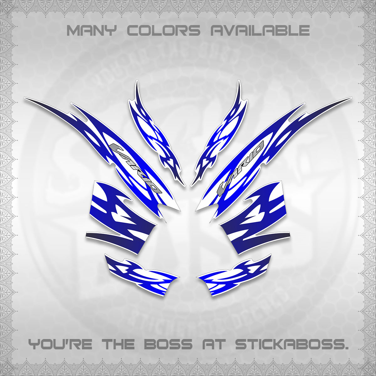 CLICK 125 V2 INDO STRIPING FOR WHITE DECALS (2026 NUSANTARA MOTIF) STICKER DECALS By STICKABOSS