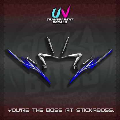【PREMIUM UV PRINT】TRANSPARENT CLICK V2  VARIO DECALS(2026 CUSTOM 001 DESIGN)By STICKABOSS