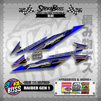 RAIDER GEN 1 DECALS ( WAVE 125 INSPIRED )【WITH FREEBIES】