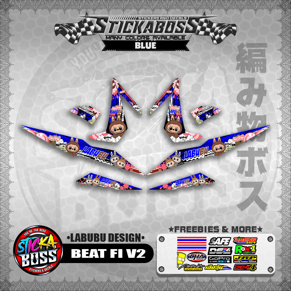 BEAT FI V2 STICKER DECALS ( LABUBU DESIGN )【WITH FREEBIES】