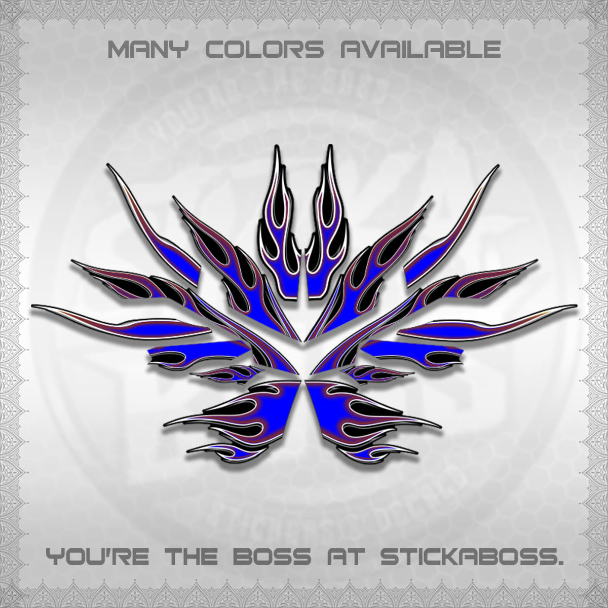 AEROX V3 ALPHA TURBO DECALS (2026 LED FIRE MOTIF)STICKER DECALS By STICKABOSS