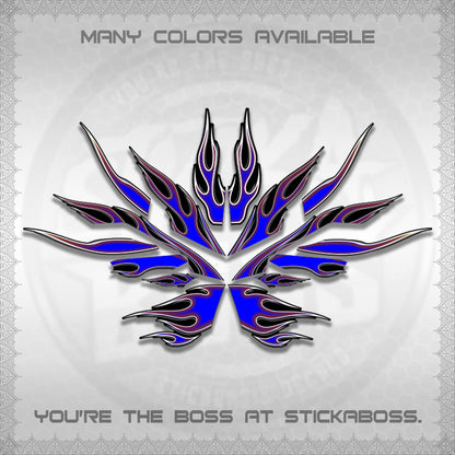 AEROX V3 ALPHA TURBO DECALS (2026 LED FIRE MOTIF)STICKER DECALS By STICKABOSS