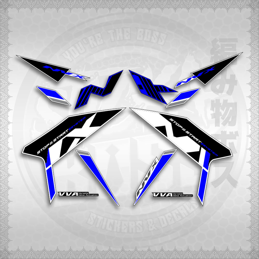 STICKER DECALS for AEROX V3 ALPHA TURBO INDO (AV3SHBOST) By STICKABOSS (SOFIE LAMINATED WATERPROOF)