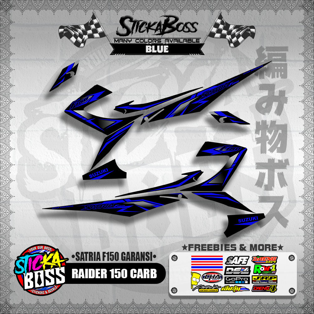 RAIDER 150 CARB DECALS ( SATRIA F150 GARANSI )【WITH FREEBIES】