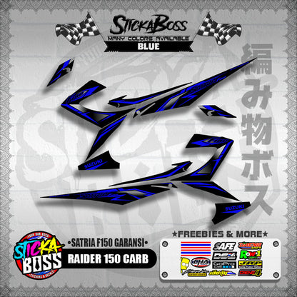 RAIDER 150 CARB DECALS ( SATRIA F150 GARANSI )【WITH FREEBIES】