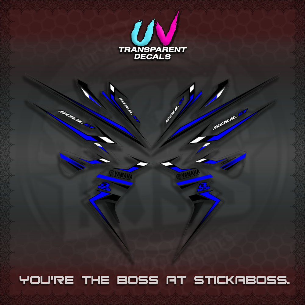 【PREMIUM UV PRINT】TRANSPARENT MIO SOUL i 115 GT INDO STRIPING DECALS (2026 DESIGN 001)By STICKABOSS