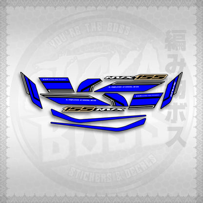 STICKER DECALS for AEROX 155 V2 MALAYSIAN (AV2NVSLCO) By STICKABOSS (SOFIE LAMINATED WATERPROOF)