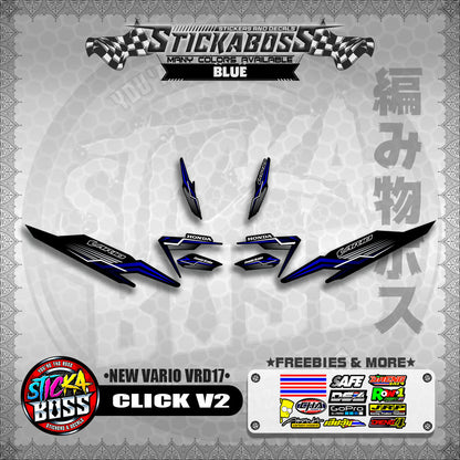 CLICK 125 V2 DECALS ( NEW VARIO VRD17 ) [PREMIUM GLOSSY LAMINATED ]【WITH FREEBIES】