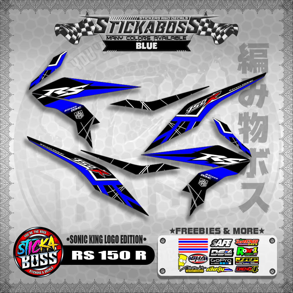 RS 150 R STICKER DECALS ( SONIC KING LOGO EDITION )【WITH FREEBIES】