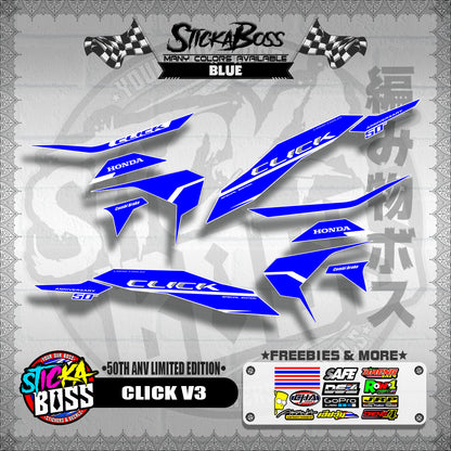 CLICK V3 DECALS ( 50TH ANV LIMITED EDITION )【WITH FREEBIES】