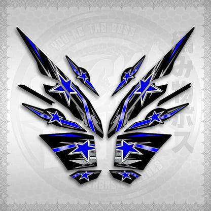 STICKER DECALS for AEROX V3 ALPHA TURBO INDO (AV3LESTSE) By STICKABOSS (SOFIE LAMINATED WATERPROOF)