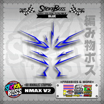 NMAX V2 DECALS ( 001 MINIMALIST STRIPPING )【WITH FREEBIES】