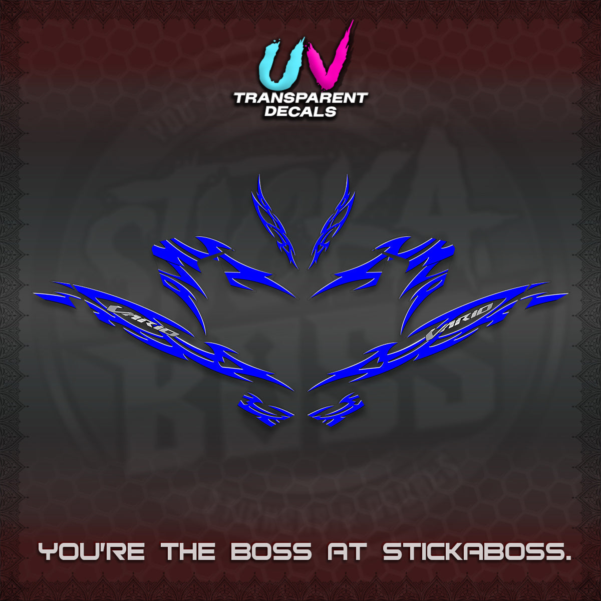 CLICK 125 V4 INDO VARIO UV TRANSPARENT DECALS (2026 NUSANTARA STRIPING) STICKER DECALS By STICKABOSS