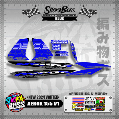 AEROX 155 V1 DECALS ( NEW 2024 VORTEX )【WITH FREEBIES】