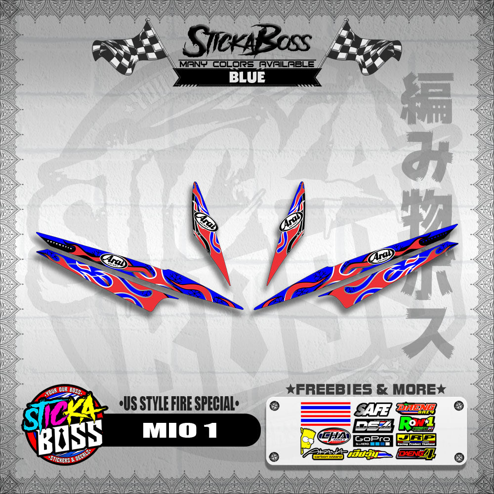 MIO 1 DECALS ( US STYLE FIRE SPECIAL )【WITH FREEBIES】