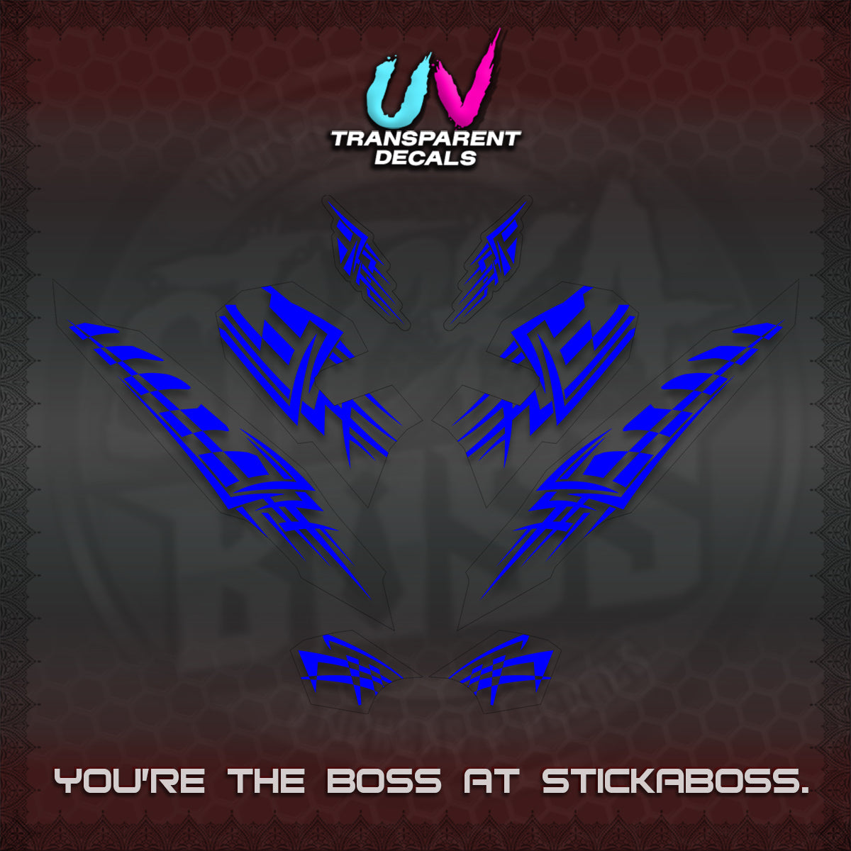 CLICK 125 V3 VARIO INDO-MALAY UV TRANSPARENT DECALS (2026 TRIBAL LINES DESIGN) STICKER DECALS By STICKABOSS