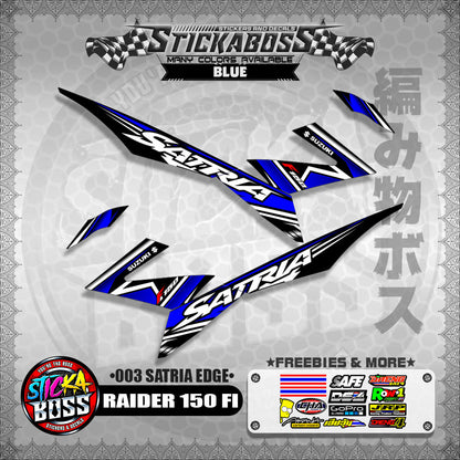 RAIDER 150 FI MALAYSIAN STICKER DECALS ( 003 SATRIA EDGE )【WITH FREEBIES】