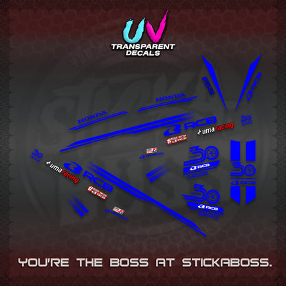 CLICK 125 V2 UV TRANSPARENT DECALS (2026 30TH ANNIVERSARY RACING DESIGN) STICKER DECALS By STICKABOSS