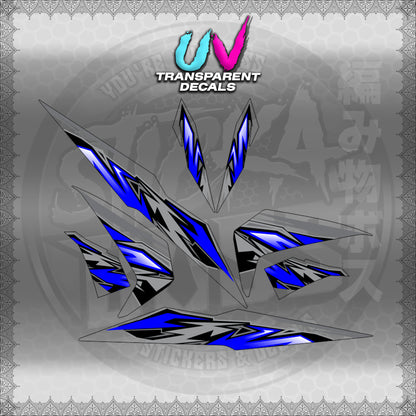 TRANSPARENT BEAT 110 V2 INDO-MALAY CONCEPT (STRIPING MOTIF DESIGN) STICKER DECALS for STICKABOSS