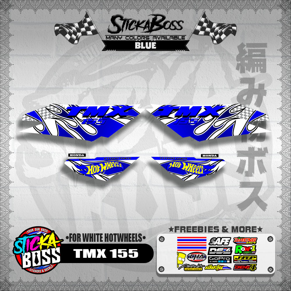 TMX 155 DECALS ( FOR WHITE HOTWHEELS )【WITH FREEBIES】