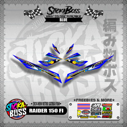 RAIDER 150 FI DECALS ( 2024 NEW RETRO SATRIA F150 )【WITH FREEBIES】