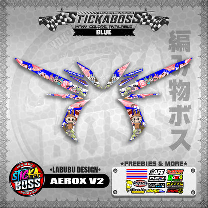 AEROX V2 STICKER DECALS ( LABUBU DESIGN )【WITH FREEBIES】