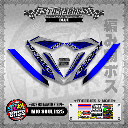 MIO SOUL I 125 STICKER DECALS ( 2023 EGO AVANTIZ STRIPE )【WITH FREEBIES】