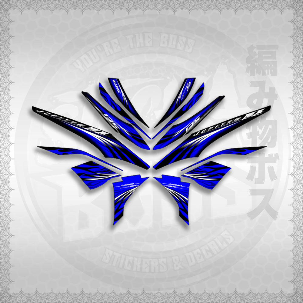 STICKER DECALS for SNIPER 135 MX JUPITER (S13509FICUBO)By STICKABOSS (SOFIE LAMINATED WATERPROOF)