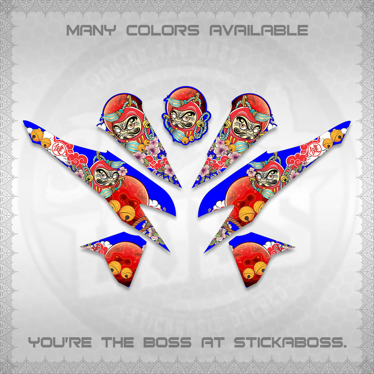 CLICK 125 V2 VARIO DECALS (DARUMA CLOUDS DESIGN) STICKER DECALS By STICKABOSS (Copy)
